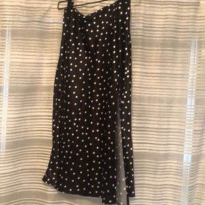 AQUA POLKA DOT SKIRT